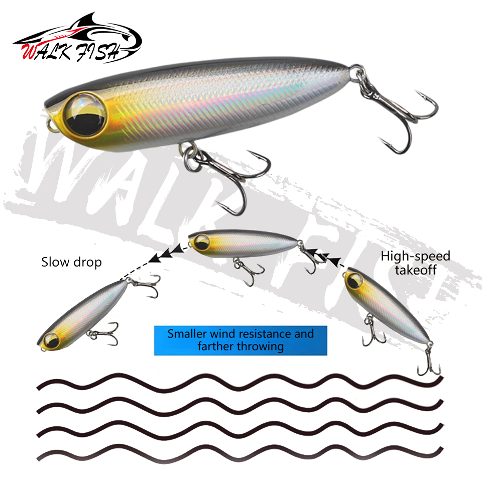 WALK FISH 1Pcs 6cm 5.6g Topwat - огляд і ціна Fishing Lure Topwater